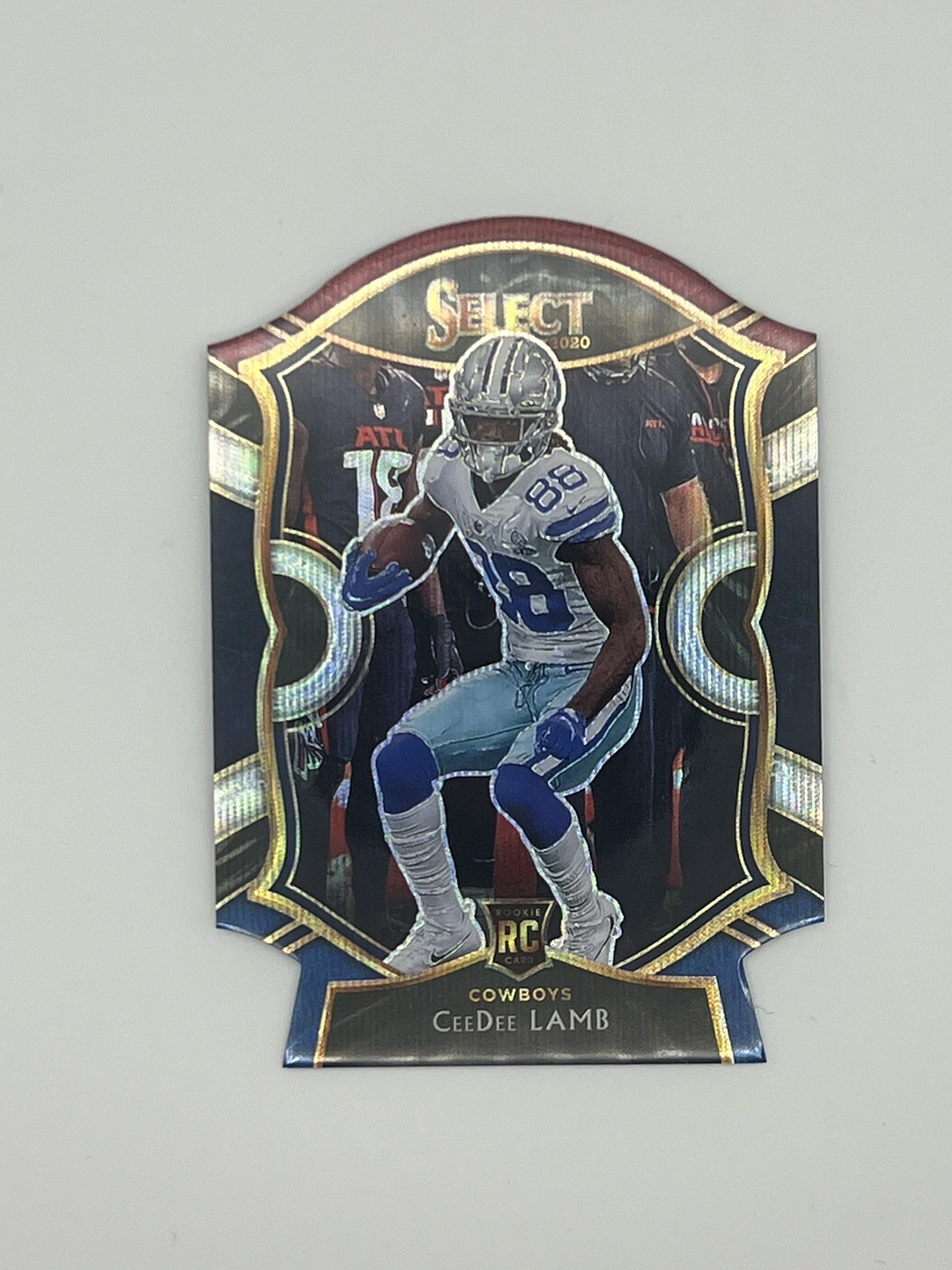 2020 Panini Select #57 CeeDee Lamb Tri-Color Wave Prizm Die Cut RC - Cowboys