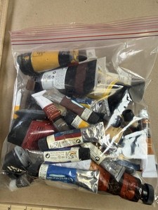 Lot Of Mixed Oil Acrylic Paint Tubes Assorted Colors Artists Art Craft 2 Lb+