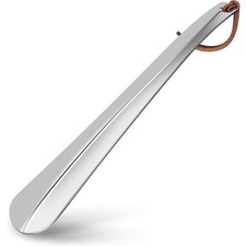 Long 12 Inch Stainless Steel Shoe Horn with Extended Handle for Seniors Pregnant
