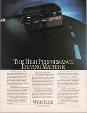 Whistler Spectrum Radar Detector Vintage Print Ad 1985 Black Red