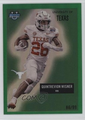 2025 Bowman U Chrome 1955 Football Green Refractor 86/99 Quintrevion Wisner 1m6p