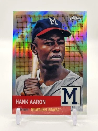 Hank Aaron 2022 Topps Chrome Platinum Anniversary #44 Refractor