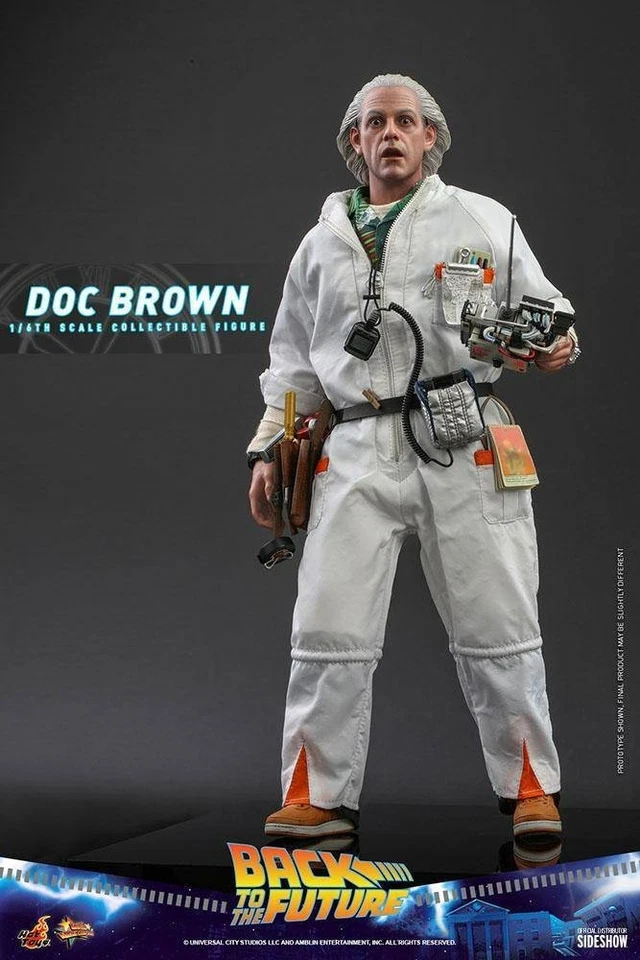 Figura Hot Toys 1/6 Regreso al Futuro Parte I Doc Brown MMS609 Foto 2 de 4