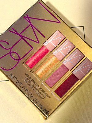 NARS Afterglow Mini Lip Shine Set 4pc 0.11 oz Orgasm Luster Nympho Aragon