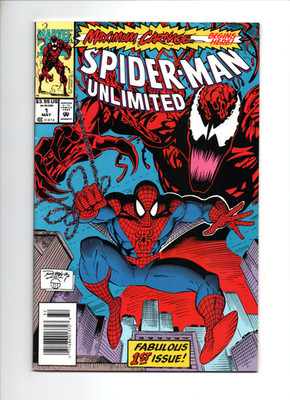 SPIDER-MAN UNLIMITED #1 VF+ 8.5 1ST APP SHRIEK MAXIMUM CARNAGE PT 1