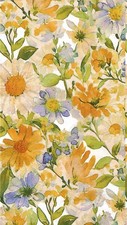  2 Paper Guest/Buffet Napkins for Decoupage/Mixed Media - Yellow Floral mix