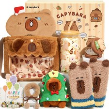Capybara Plush Gifts for Girls Boys, Capybara Gifts with Cup,Crossbody Bag,...