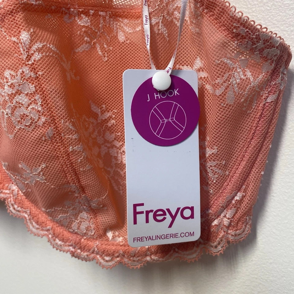 Sujetador Freya Offbeat Decadence con aros soporte lateral talla 38G Sunset Coral J gancho Foto 2 de 4