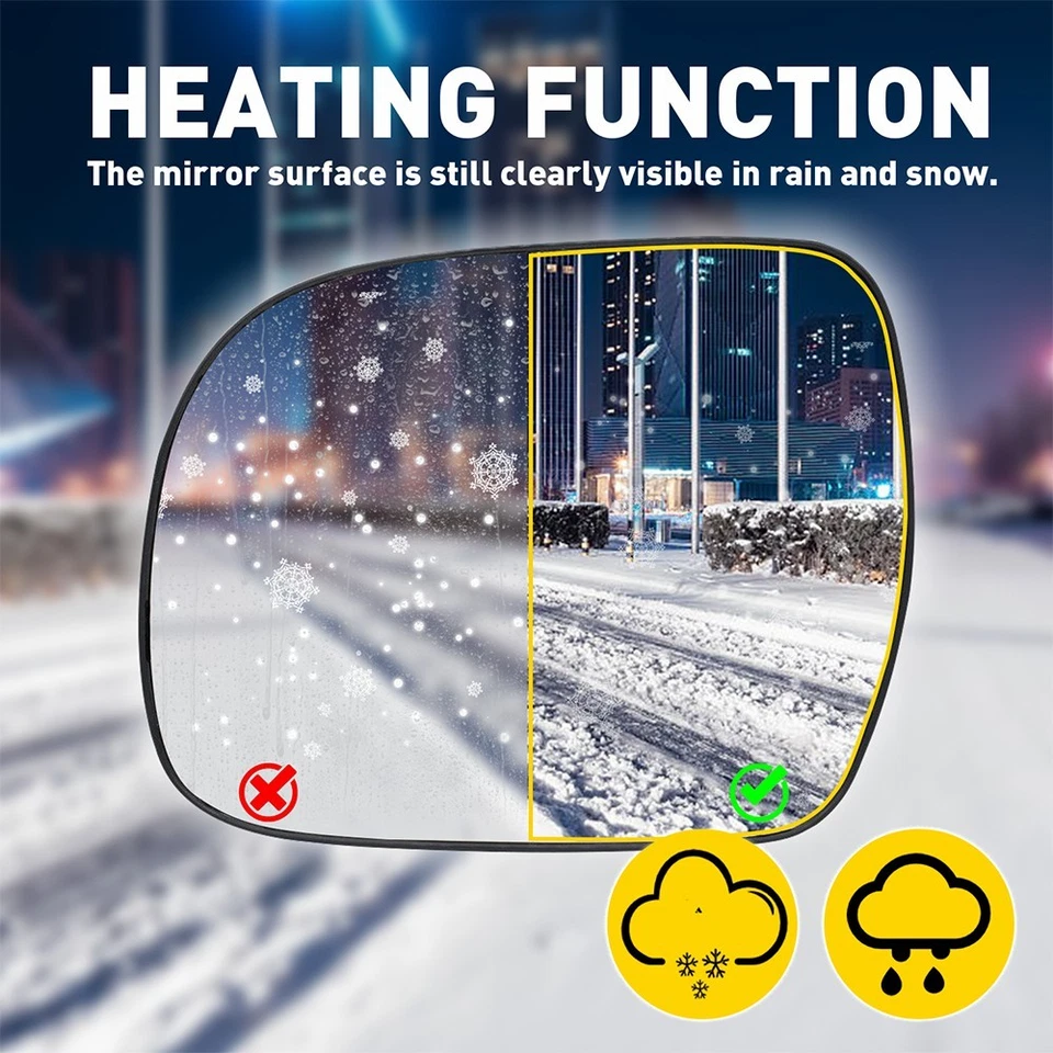 Espejo retrovisor izquierdo del lado del conductor vidrio térmico para Lexus RX300 RX330 RX350 RX400H 2004-09 Foto 2 de 4