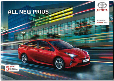 Toyota Prius Hybrid 2016-2017 UK Marktprospekt Active Business Ed Plus Excel