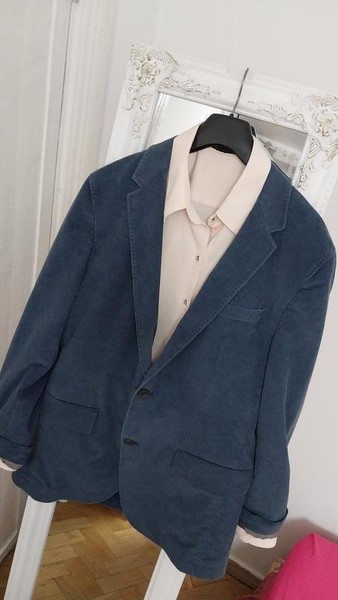 Women Hugo Boss Blazer Grey Velvet 42 / XL / 50