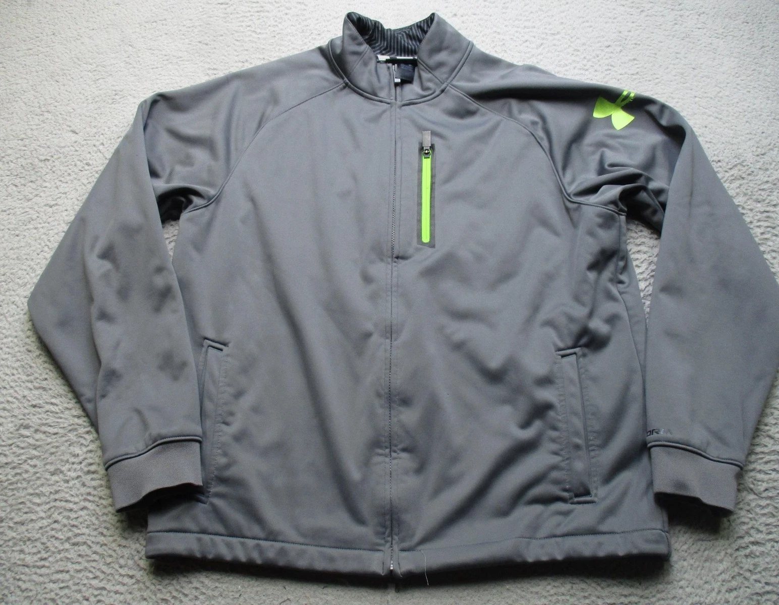 Under Armour Jacket Mens XL Gray Storm ColdGear Infrared Softshell Full Zip