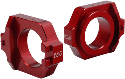 WORKS CONNECTION 17-225 Elite Axle Block Red Honda CRF250R