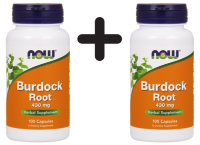 2 x NOW Foods Burdock Root, 430mg - 100 capsules (110,00 EUR/kg)