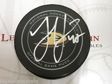 Hampus Lindholm Anaheim Ducks Autographed Signed game Puck LOM COA hl2