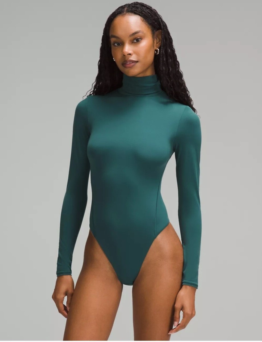 Lululemon Wundermost Ultra-Soft Nulu Turtleneck Bodysuit Storm