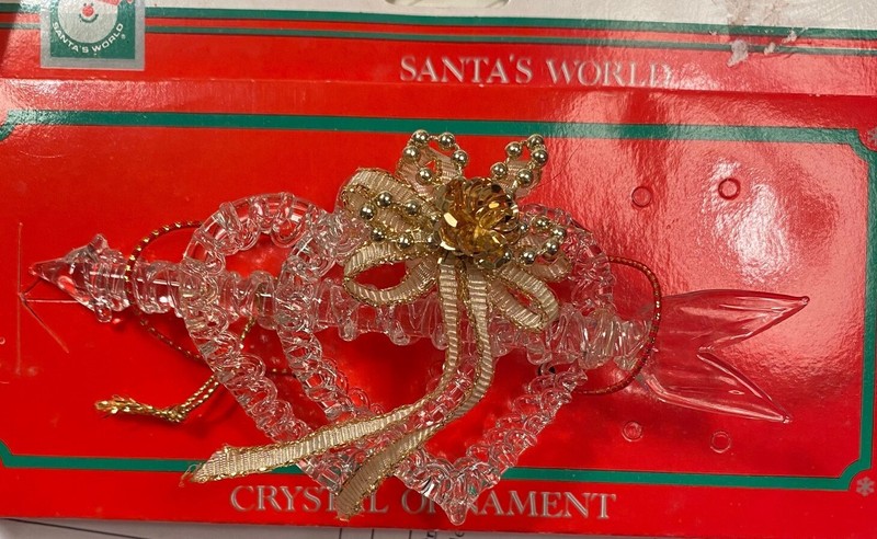 NIP 2 VTG Hearts Kurt Alder Hand Crafted Crystal Valentine Heart & Santa’s World