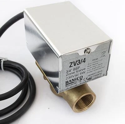 BANICO 2 Port 3/4 BSP female Comp. Heating Motorised Zone Valve Can Replace Honeywell