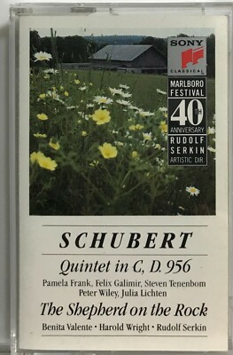 Schubert: Quintet in C major,D.956 / The Shepherd on the Rock Cassette Tape *VG*
