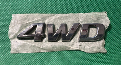 4WD Script Badge Stick On Letters 21mm Tall Car Emblem