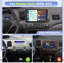 Hikity 4+64 Android Stereo For Honda Civic 2006-2011 CarPlay GPS WiFi BT5.0