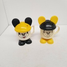 Vintage 1970s Mickey Mouse Sippy Cup Lot of 2, Disney Collectible