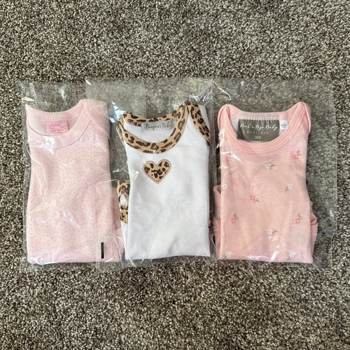 NEW 3 PACK! Newborn Baby Girls Bodysuit Lot, Infant Clothes Gift Set J - Picture 3 of 3
