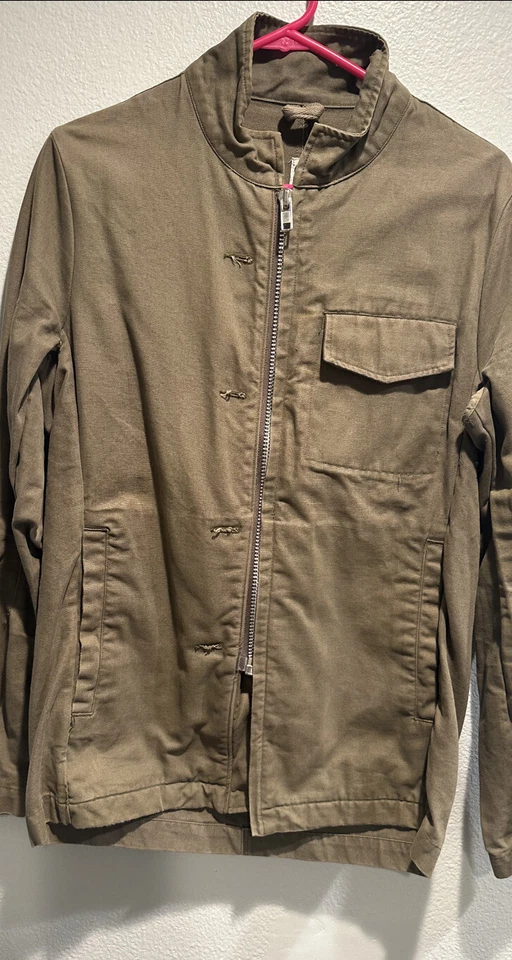 Изящный коллективный оливковый коричневый жакет маленький - Изображение 2 из 4