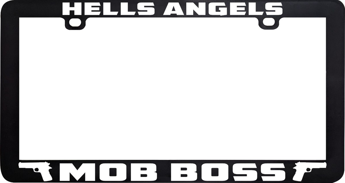 HELL ANGELS MOB BOSS LICENSE PLATE FRAME HOLDER | eBay