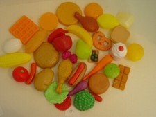 Lot of 35 Pretend Play Food Fruits Vegetables hotdog l-2