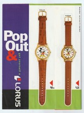 VINTAGE LORUS SWISS WATCH POP OUT CATALOGUE WITH MODEL NUMBERS AND RETAIL PRICES