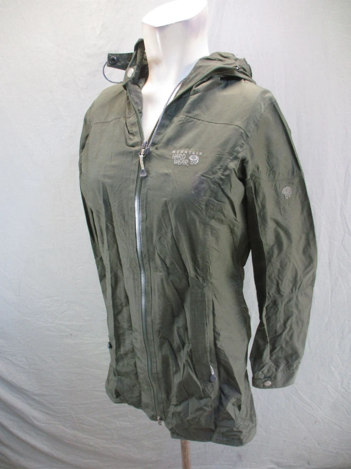 MOUNTAIN HARDWEAR Size S Womens 100% Nylon Full Zip Stand Collar Rain Jacket 667 - Image 3 of 4