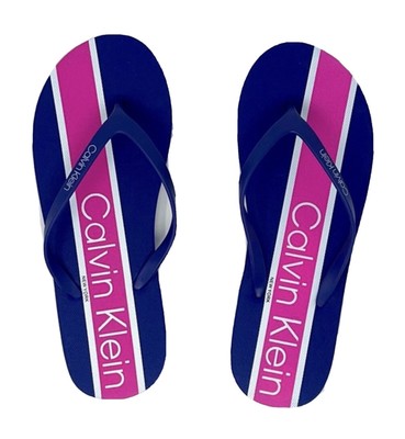 calvin klein flip flops pink