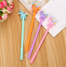 6pcs Cute Cartoon Kawaii Colorful Unicorn Horse Gel Ink Ball Point Pens gifts
