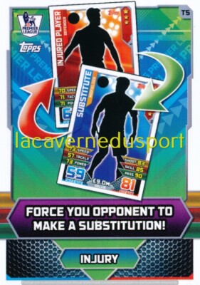 T5 INJURY # TACTIC CARD TOPPS PREMIER LEAGUE 2015 2016 MATCH ATTAX