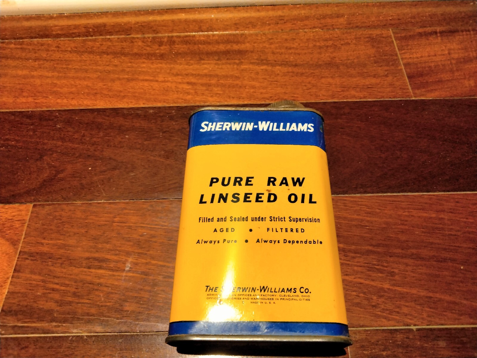Vtg. SHERWINWILLIAMS PURE RAW LINSEED OIL Read Description eBay