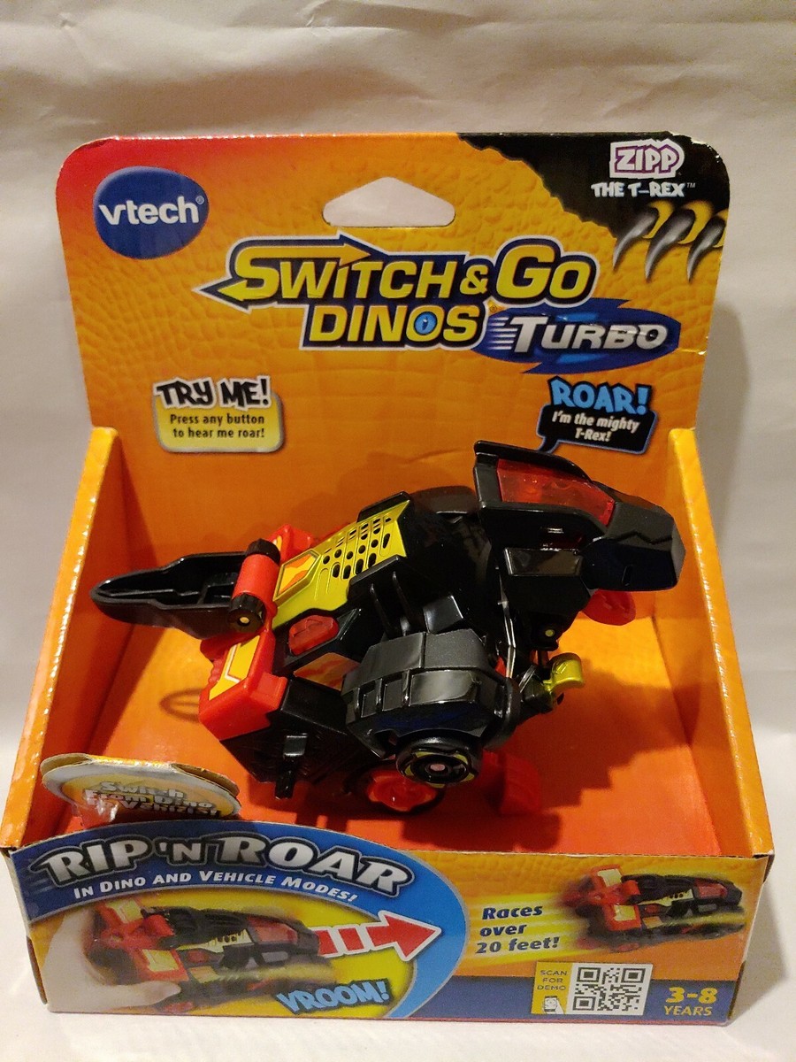 NEW VTech Switch Go Dinos Turbo Zipp The T-Rex Dino Vehicle Modes