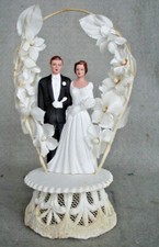 Vintage Wedding Cake Topper Figurine - 7 tall 1959