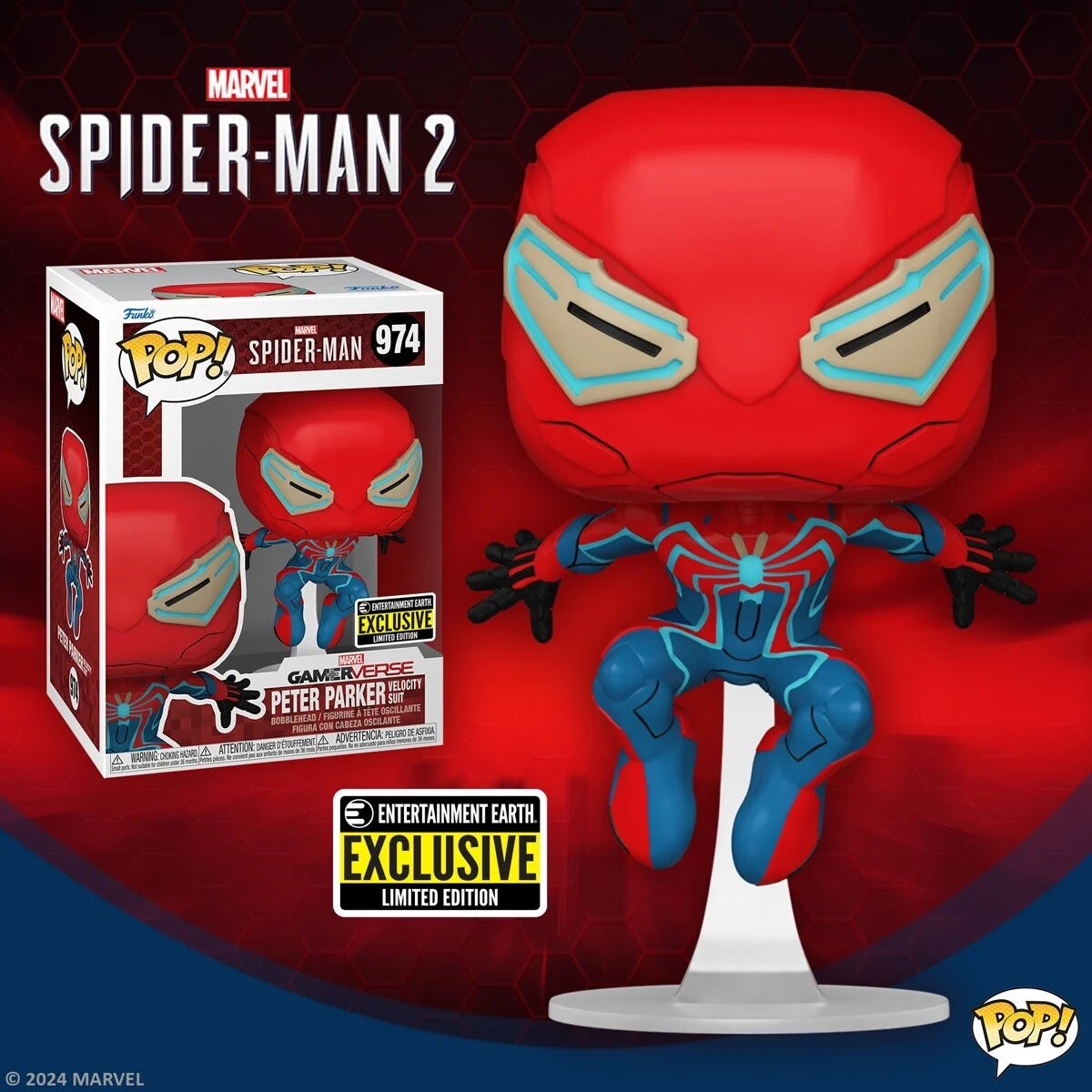 Funko Pop! Spider-Man Peter Parker Velocity Suit – 11 Cm Vinyl-Sammelfigur
