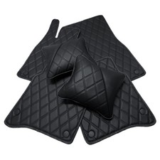 Black Eco Leather Floor Mats Pillows fit W223 Mercedes Benz S500 S580 S680 S63