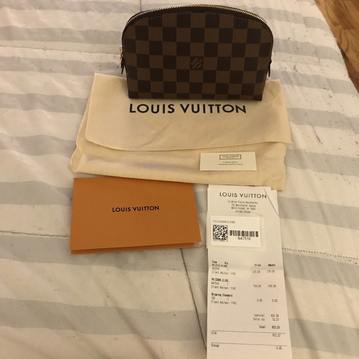 Authentic - LOUIS VUITTON Cosmetic Pouch PM Small | eBay