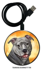 Zoomies Phone and Device Charger - Blue Pit Bull Terrier