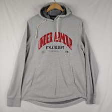 Under Armour Hoodie Mens M Gray Loose Fit Rival Terry Athletic Dept Pullover
