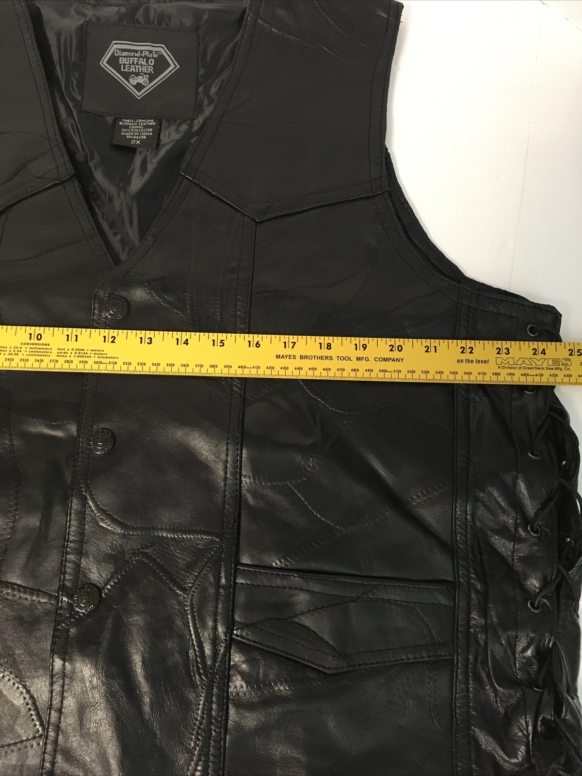 Diamond Plate Buffalo Leather LIVE TO RIDE RIDE TO … Gem