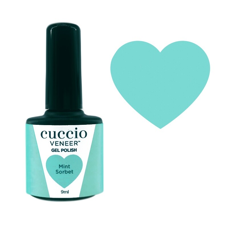 Cuccio Veneer Gel Nail Polish UV LED Rainbow Sorbet - Mint Sorbet 9ml