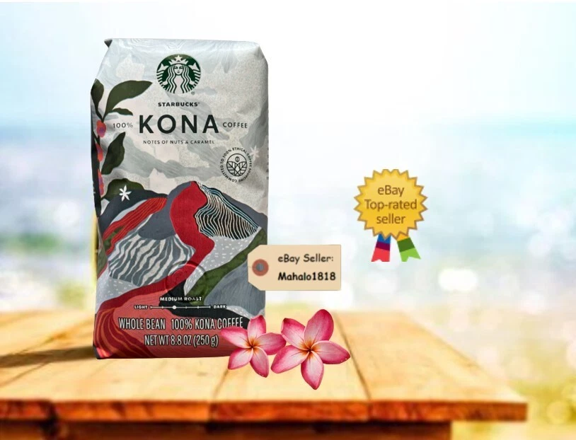 🌺 Starbucks 100% Kona Coffee Whole Bean 8.8oz Bag LOWEST PRICE