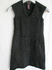 Ralph RALPH LAUREN Angora Rabbit Hair Blend Black Sleeveless Dress Size M