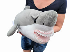 Large 24" Plush Ocean Safe Shark Double Row Teeth Shark Soft Plush Stuffed