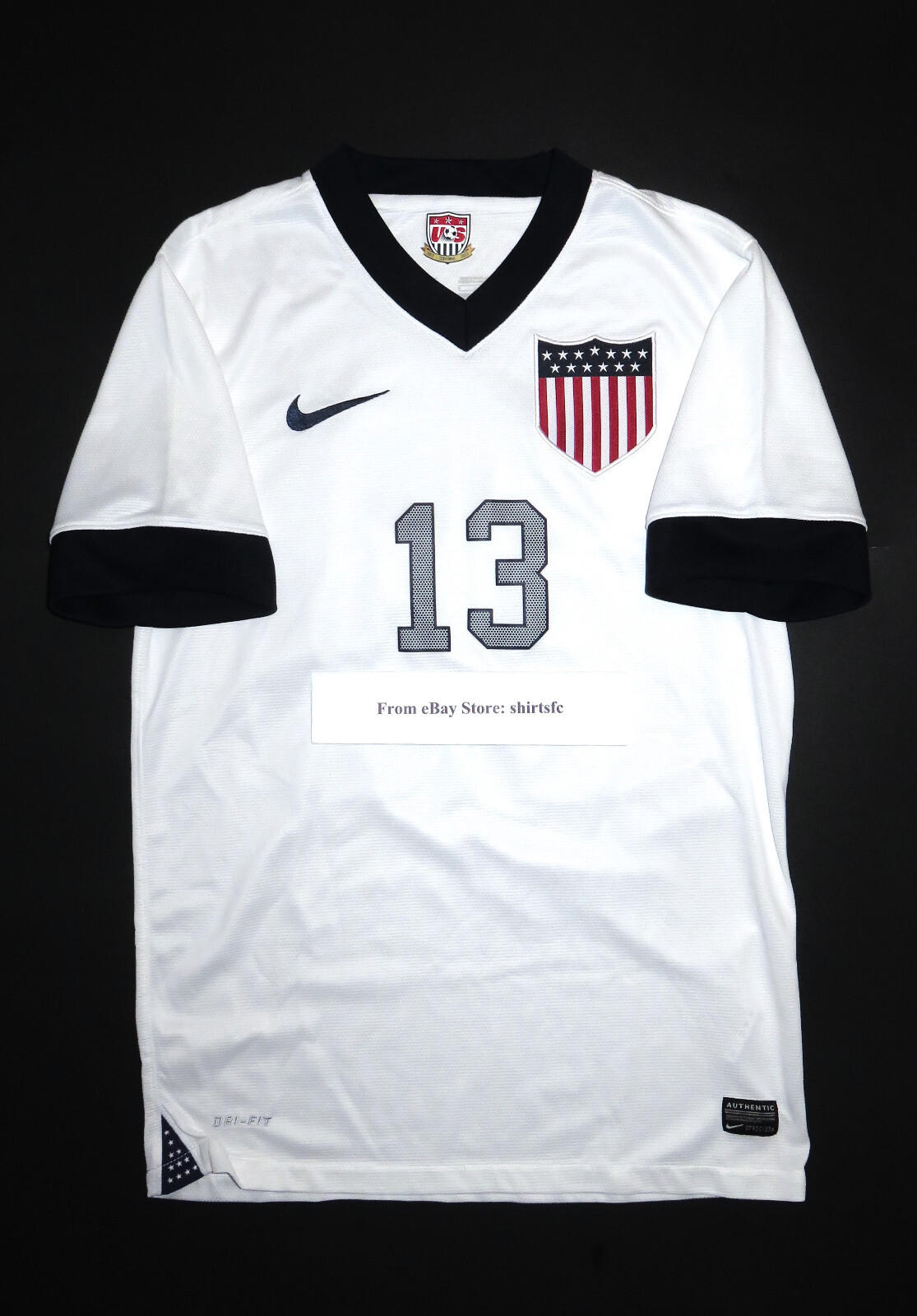 2013 Nike Authentic USA USMNT Alex Morgan Centennial Soccer Jersey Shirt Kit S