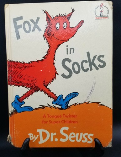 2 Dr. Seuss Books The Cat in A Hat & Fox in Socks Hardcover I Can Read Myself - Foto 3 di 19